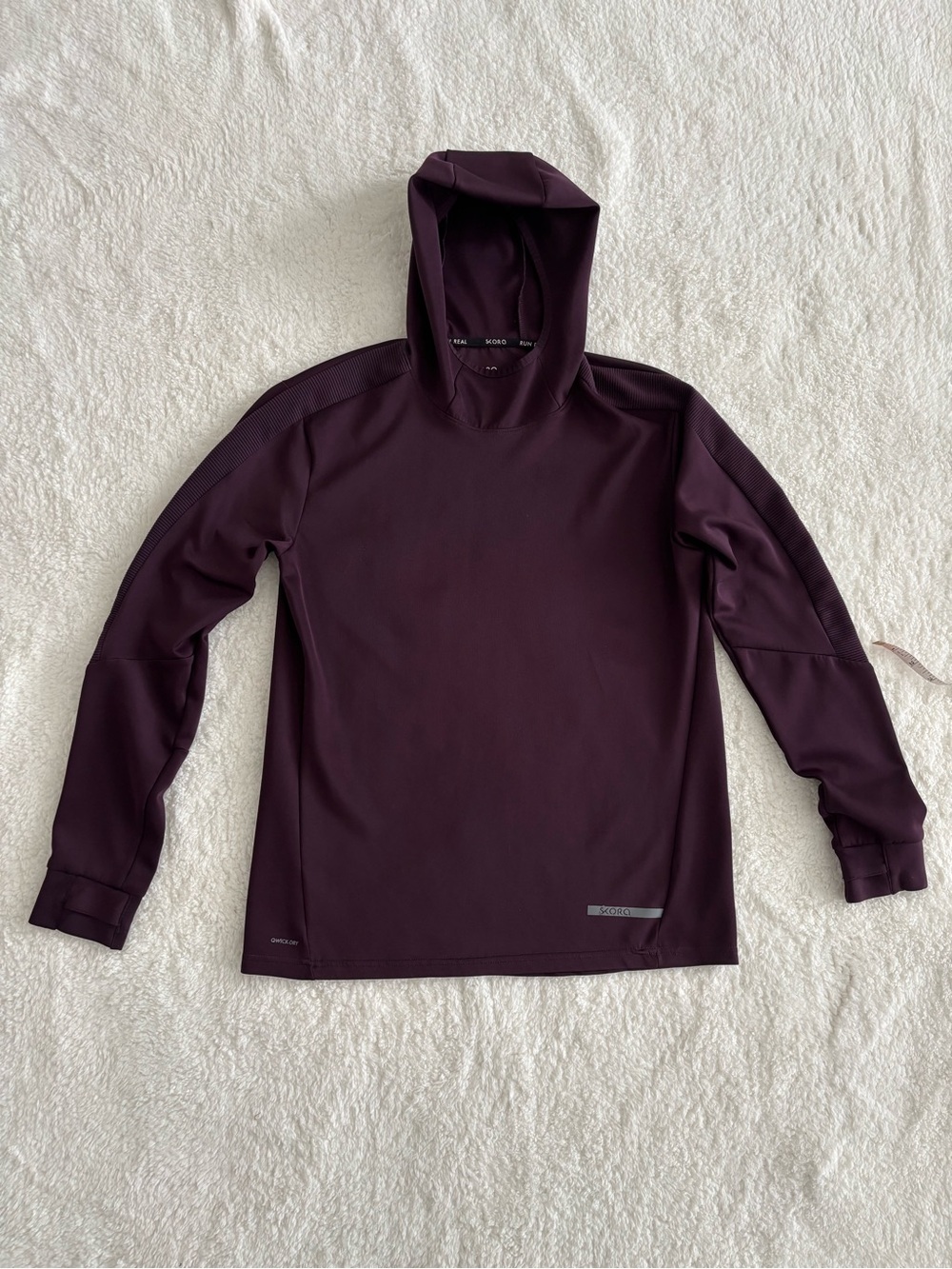 SKORA Run Real Women’s Hoodie Size M Purple Pullover Qwick-Dry Athletic Running